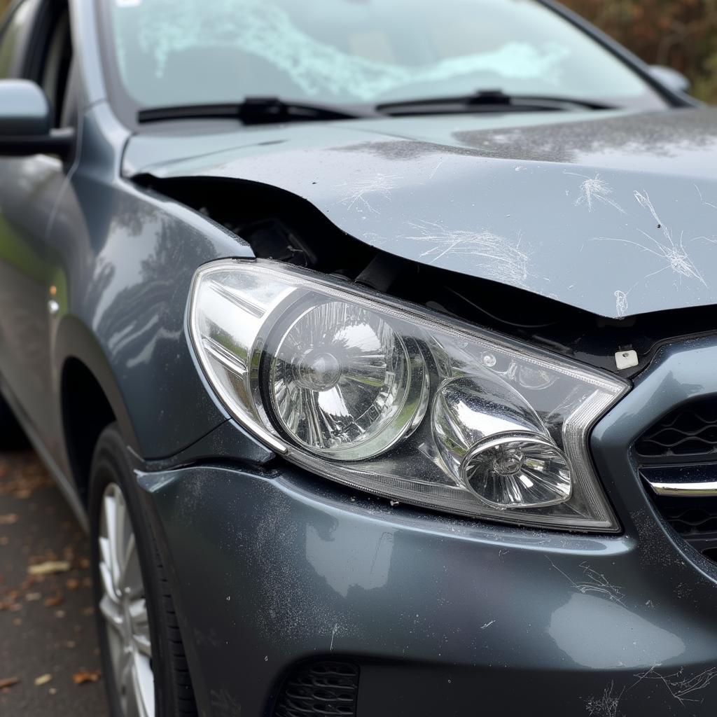 Damaged car needing body repair in Over Wyre