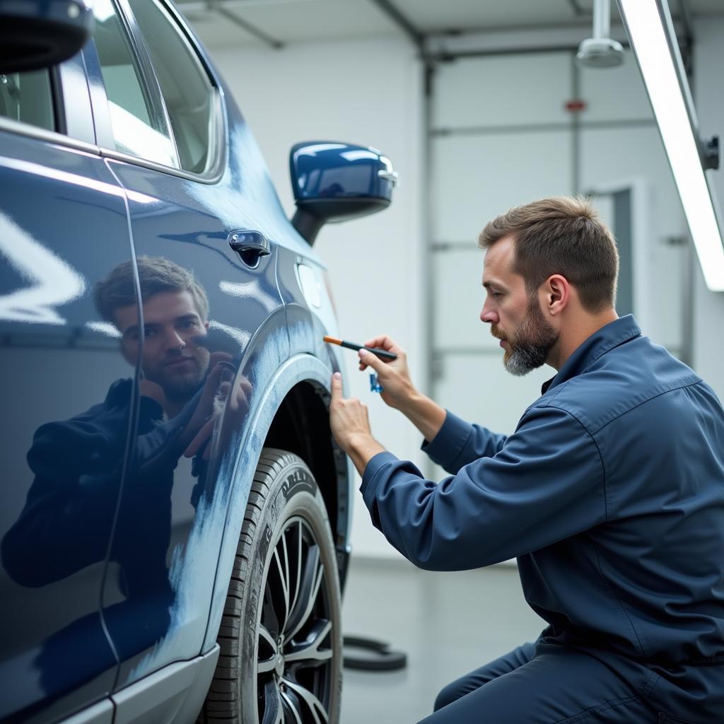 Car body repair painting process in Walkden