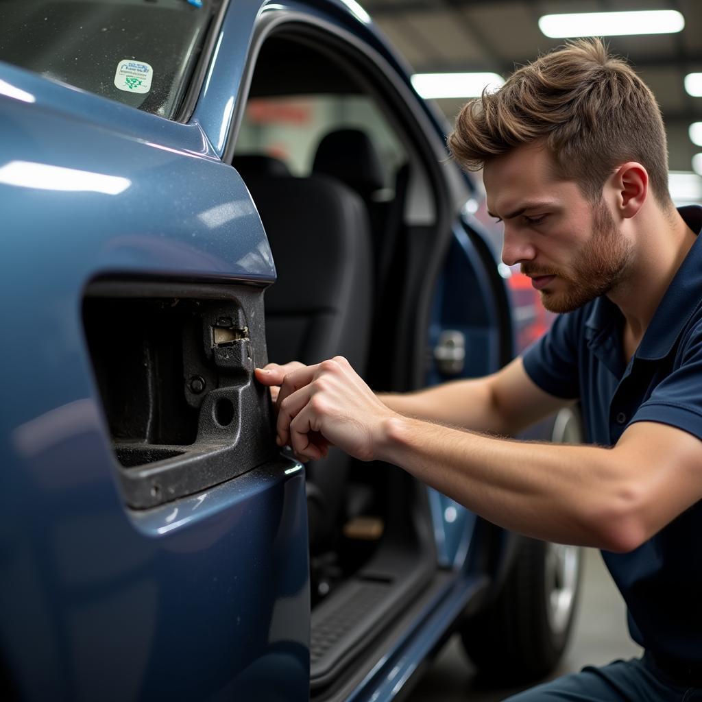 Car body repair panel replacement in Timperley