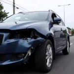 Car with Damaged Bodywork in Portadown