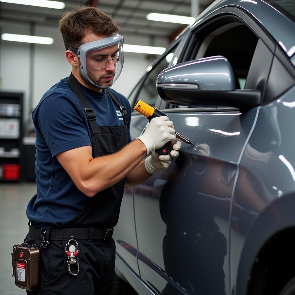 Dent Removal Process in Preston Car Body Repair Shop