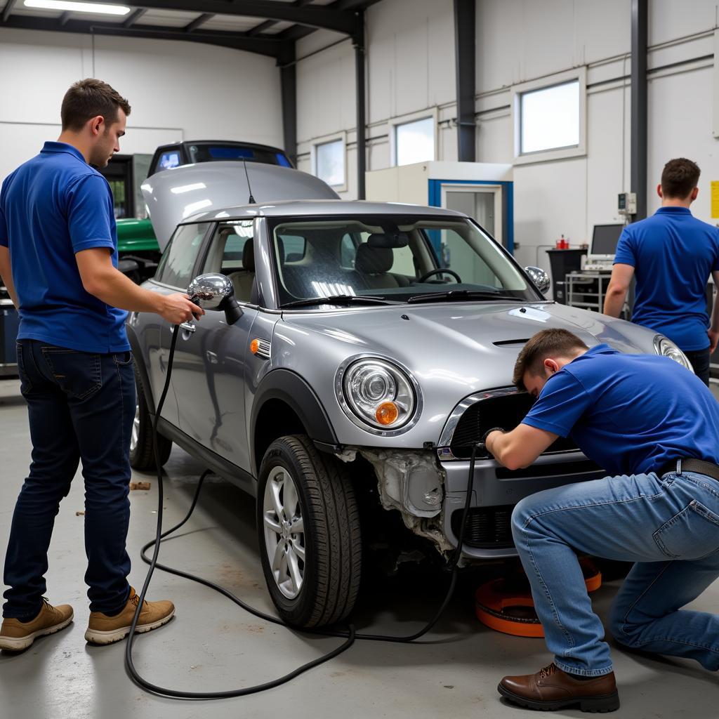 Car Body Repair Process in a Workshop