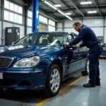 Car body repair process in a Dunfermline workshop