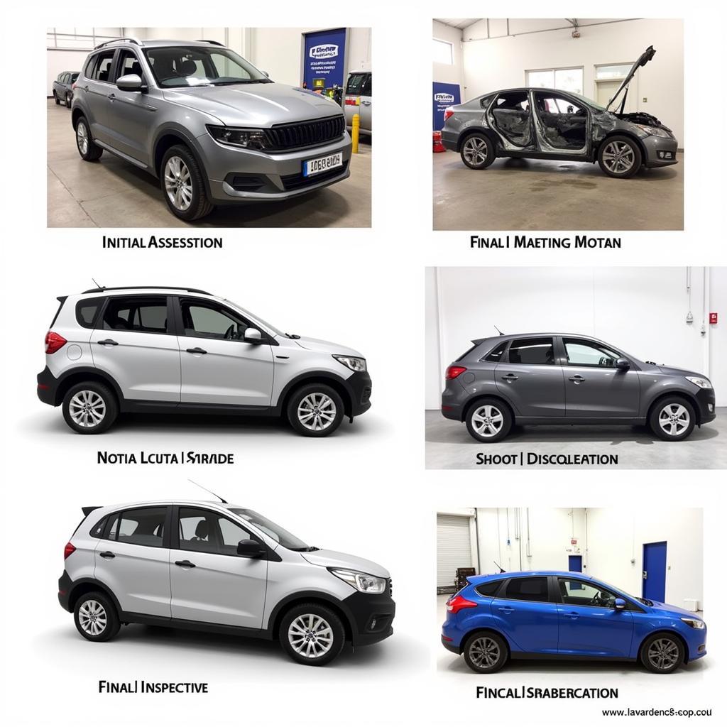 The step-by-step car body repair process in a Hawarden shop