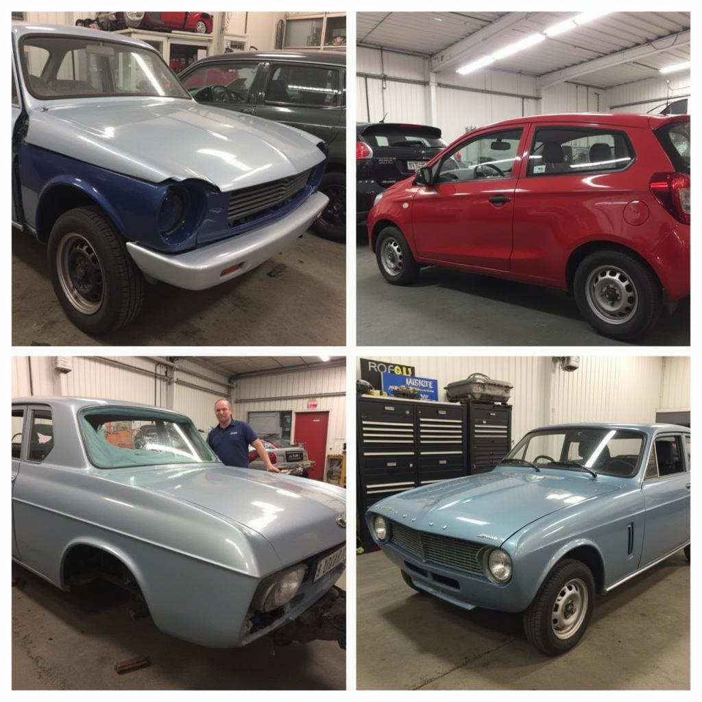 Stages of Car Body Repair Process in a North Yorkshire Workshop