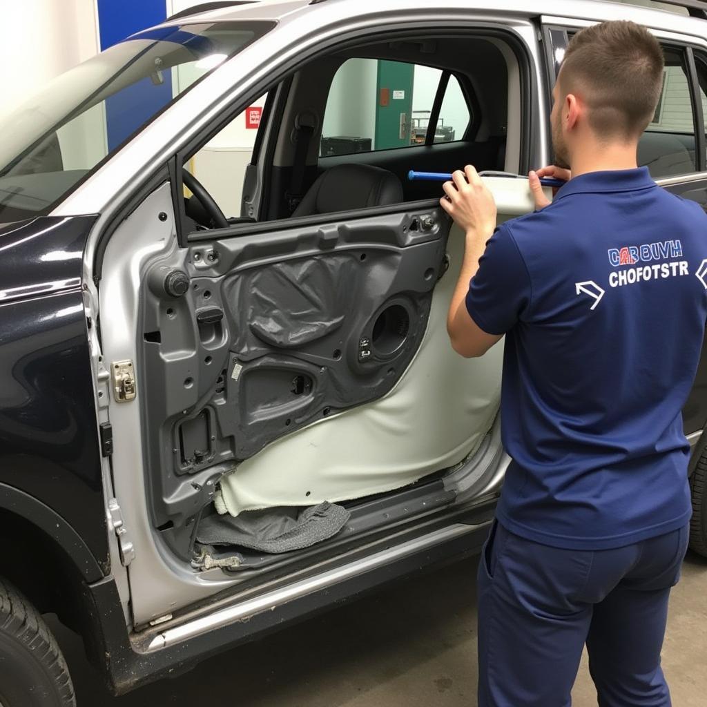 Car body repair process: Panel replacement in Colchester