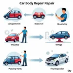 Stages of Car Body Repair in South Devon