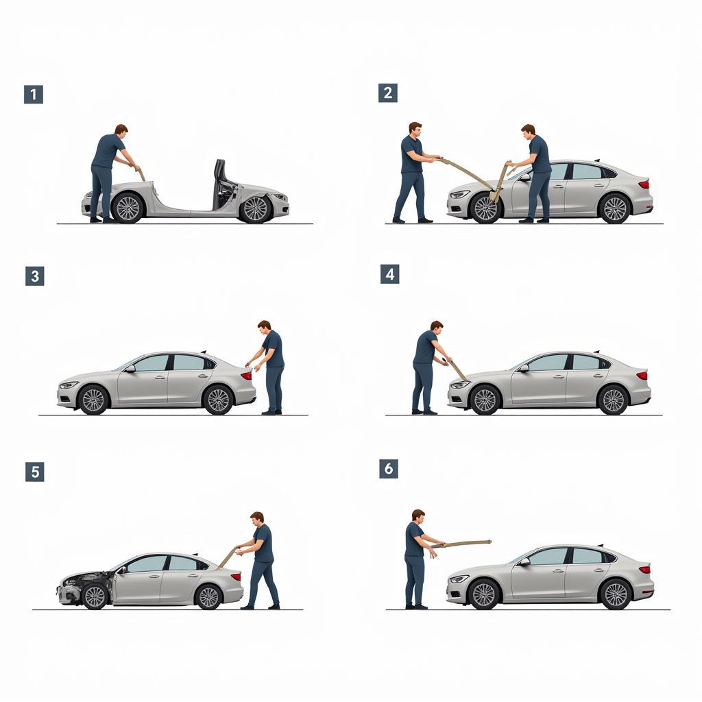 Different stages involved in the car body repair process