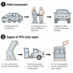 Car Body Repair Process Stages