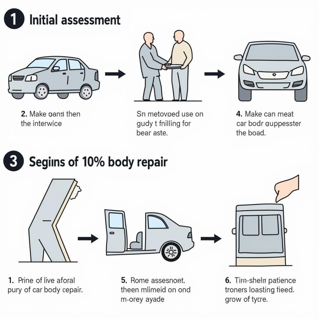 Car Body Repair Process Stages