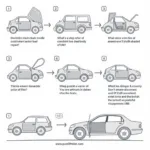 The stages of car body repair