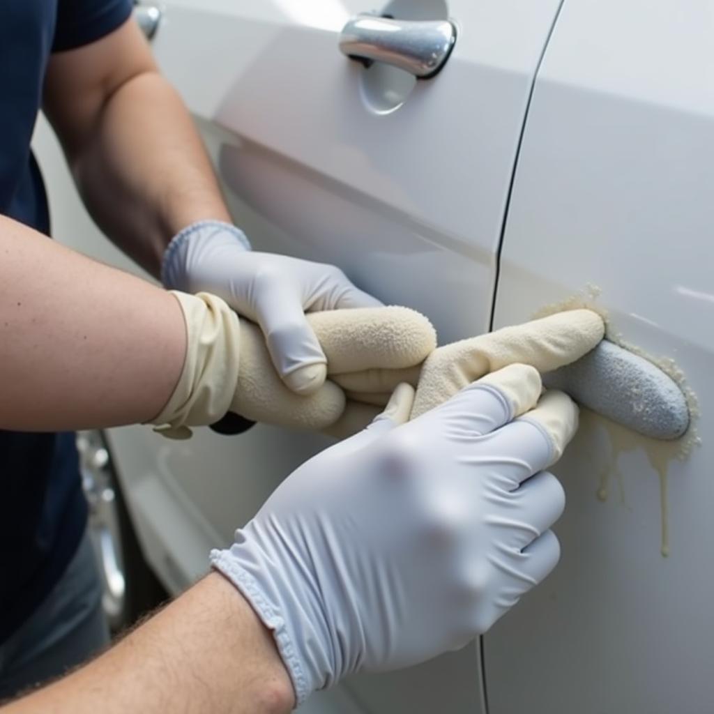 Sanding Car Body Filler After Repair