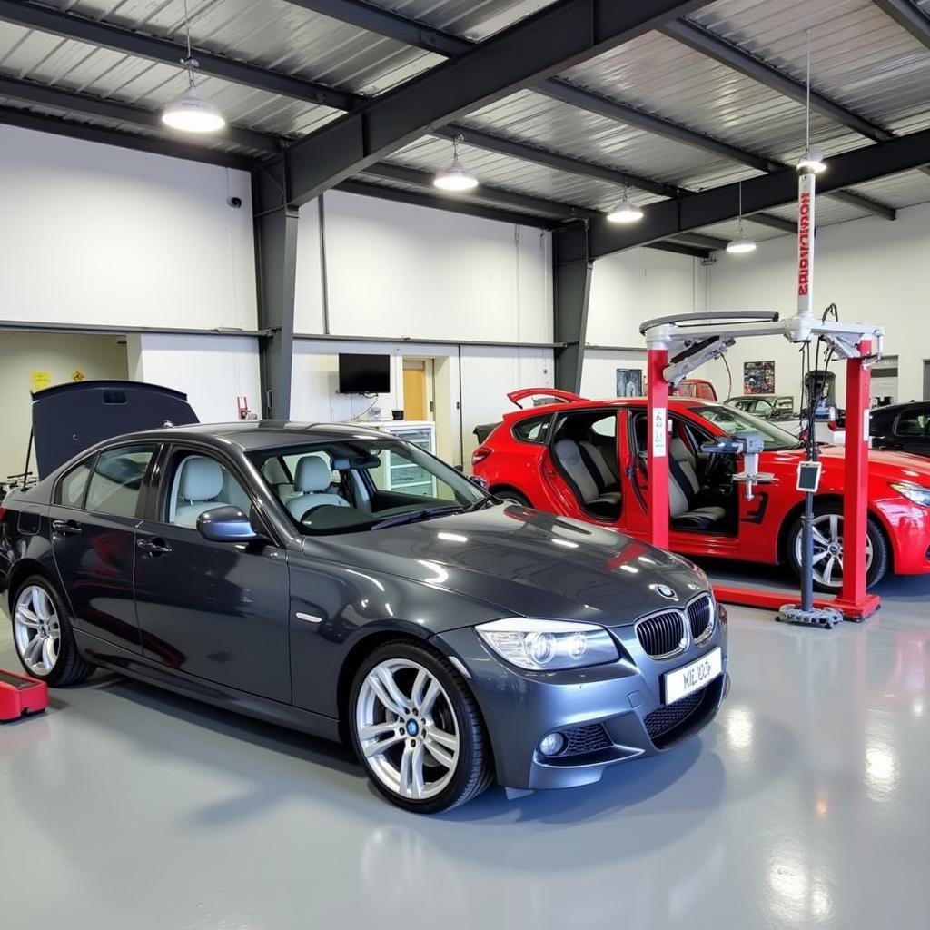 Advanced Equipment in a Bathgate Car Body Repair Shop