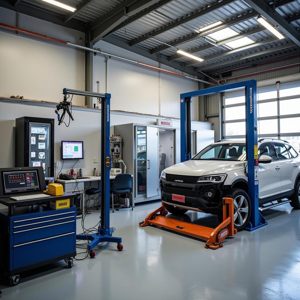 Modern Car Body Repair Equipment in Felixstowe