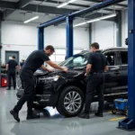 Car Body Repair Shop in Glasgow showcasing modern equipment and certified technicians