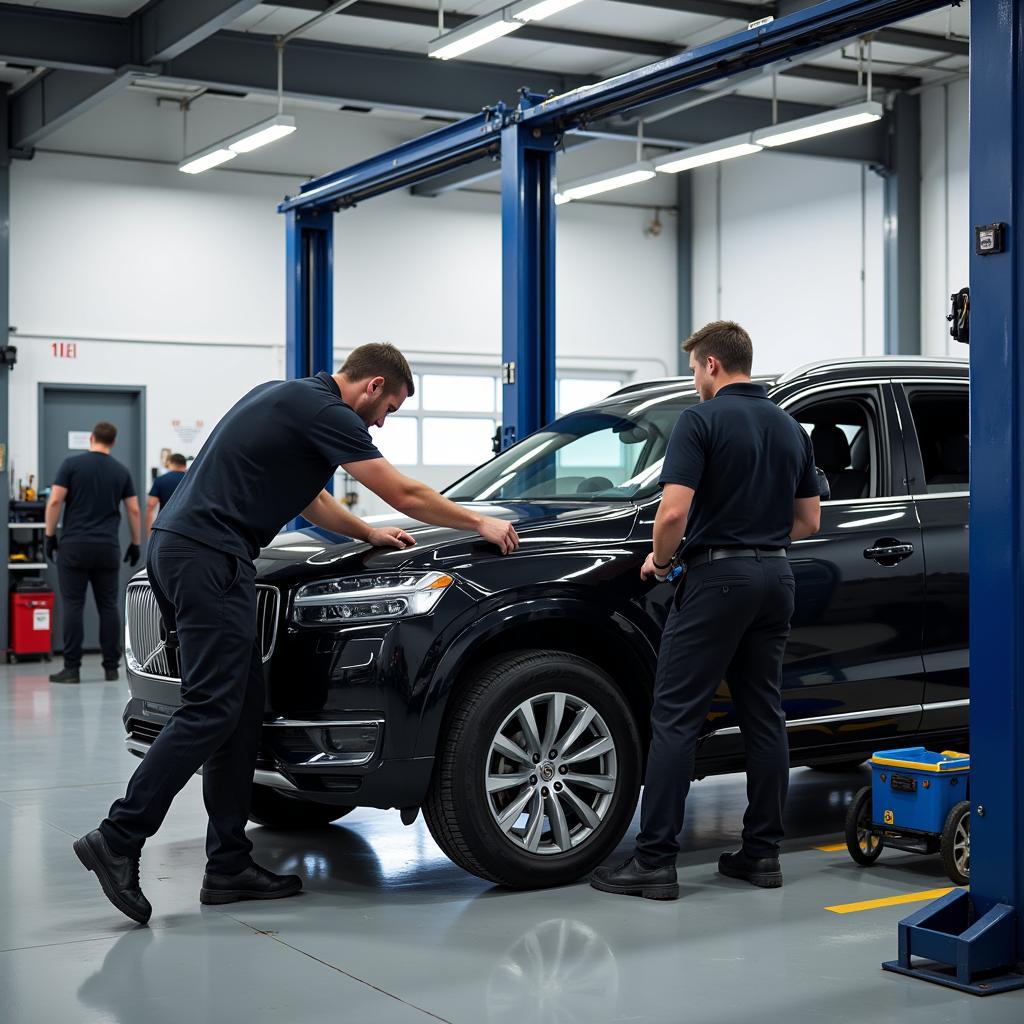 Car Body Repair Shop in Glasgow showcasing modern equipment and certified technicians