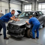 Car Body Repair Shop in Marlow undergoing a thorough inspection