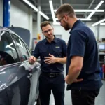 Customer Consulting with Car Body Repair Technician in Nottingham