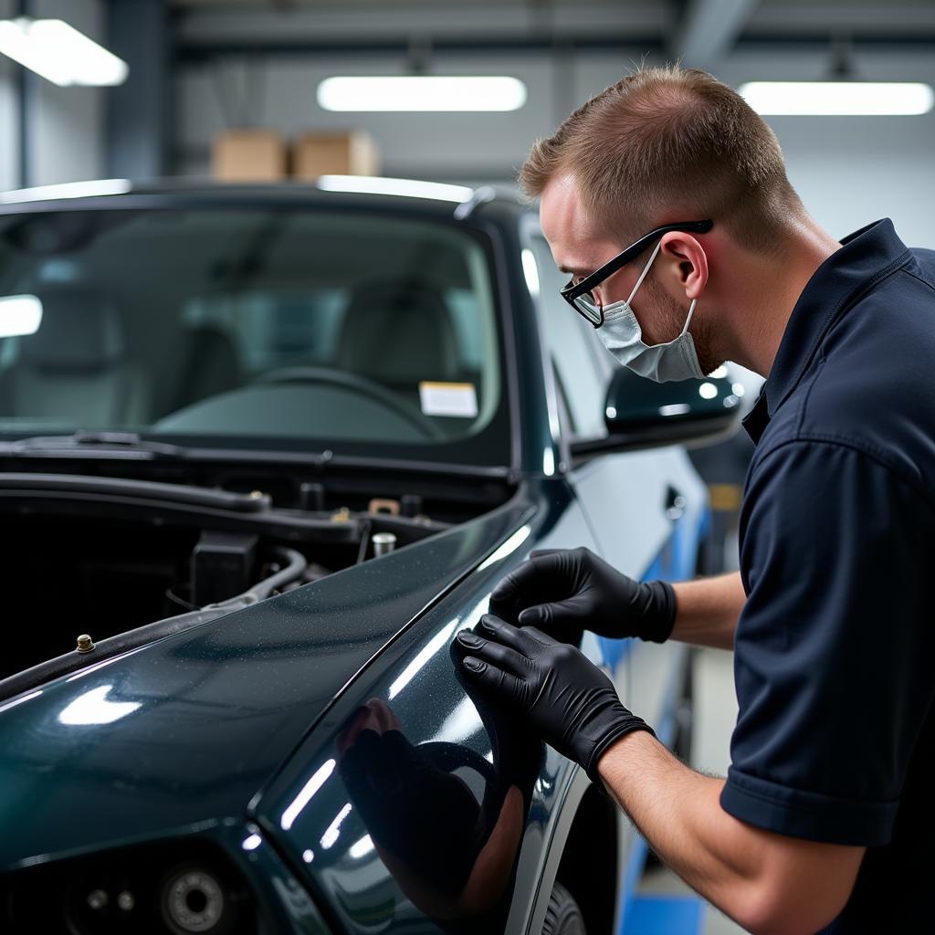 Skilled Technician Working on a Car in Nottingham