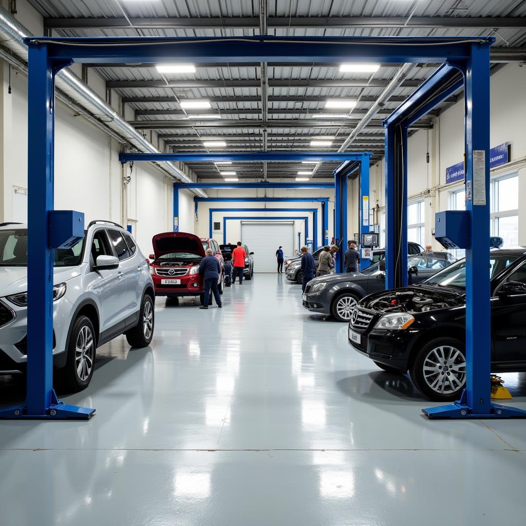 Modern Car Body Repair Shop Interior in Portishead