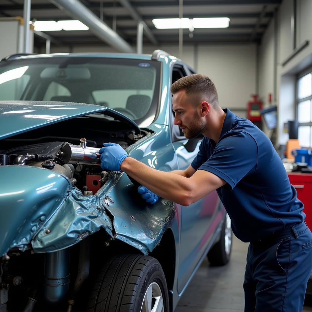 Car Body Repair Shop in Rushden: Inspection Process