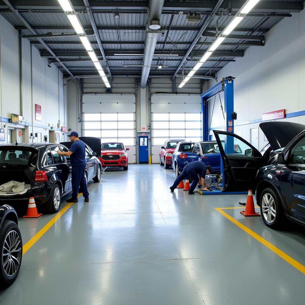 Car Body Repair Shop Interior in Sarnia