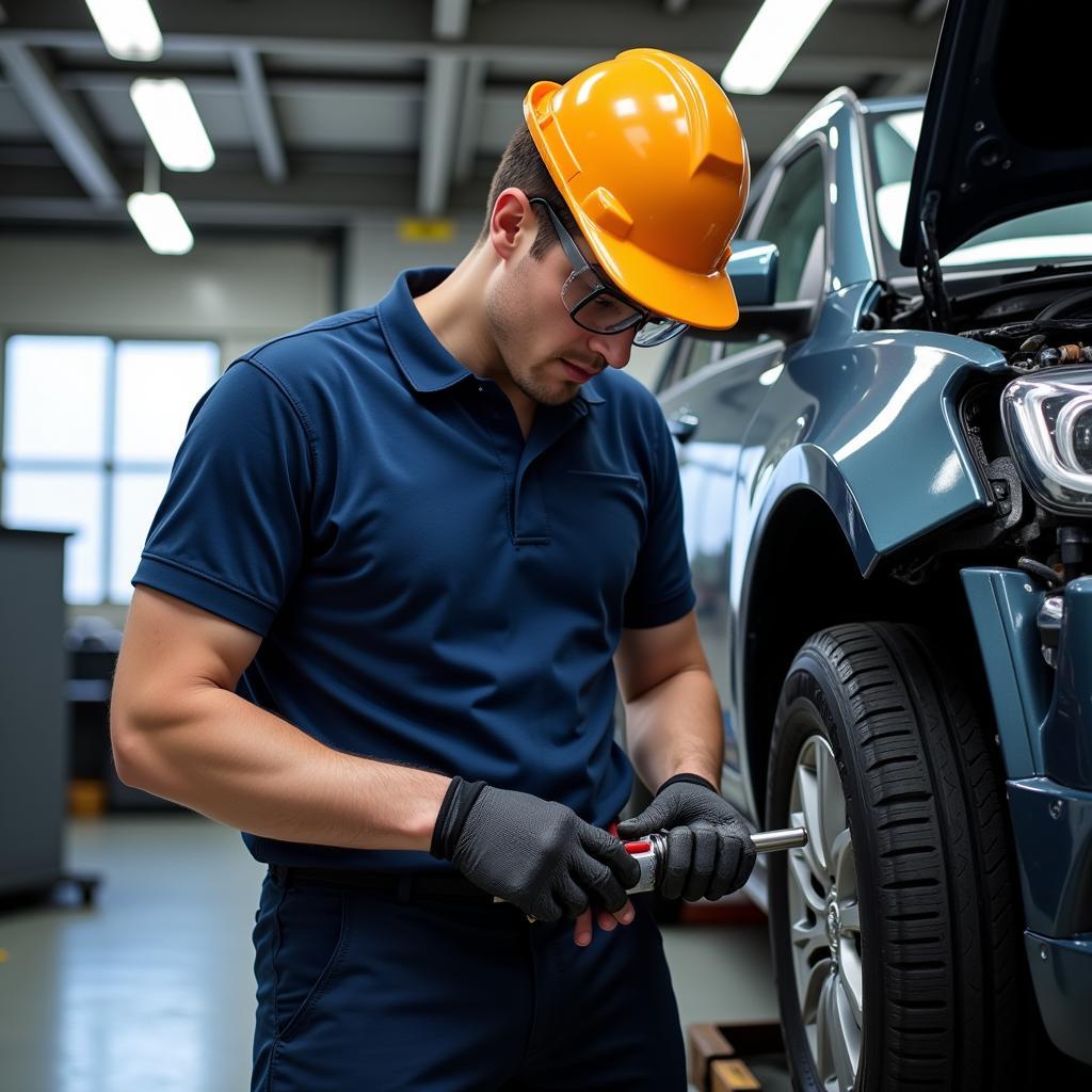 Experienced car body repair technician working in Worcester