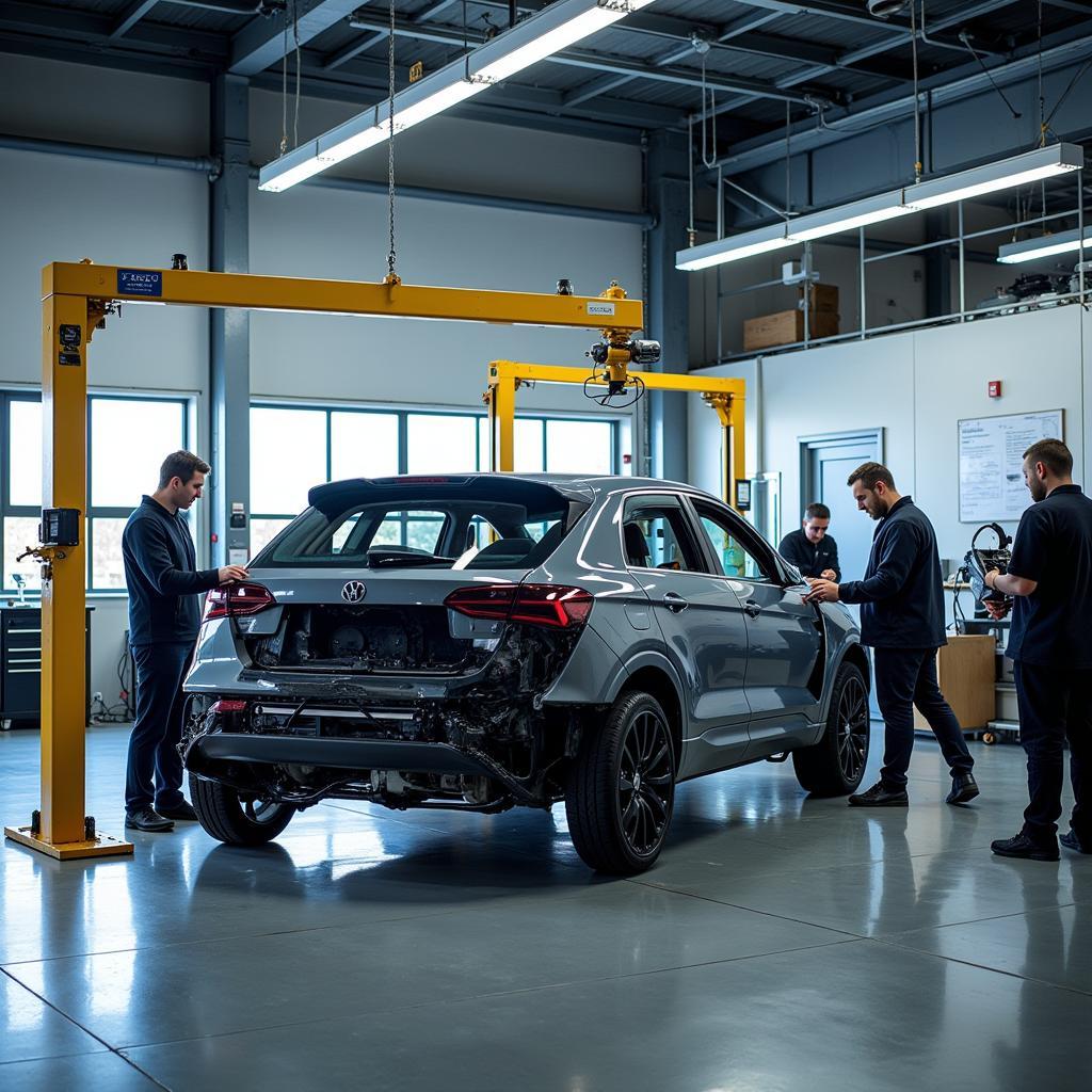 Car Body Repair Shop in Worthing showing modern equipment and skilled technicians