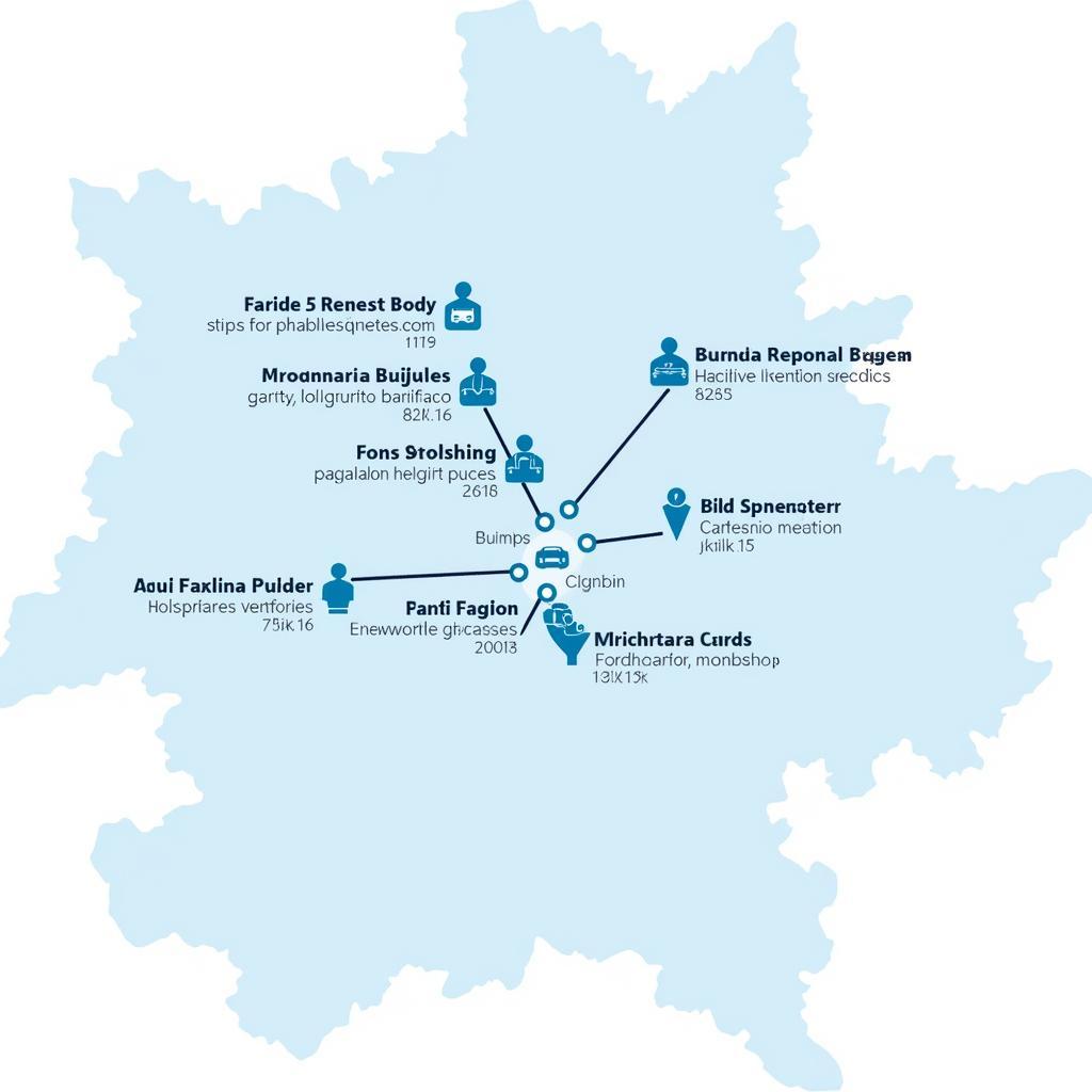 Map showing car body repair shops in Bangor North Wales