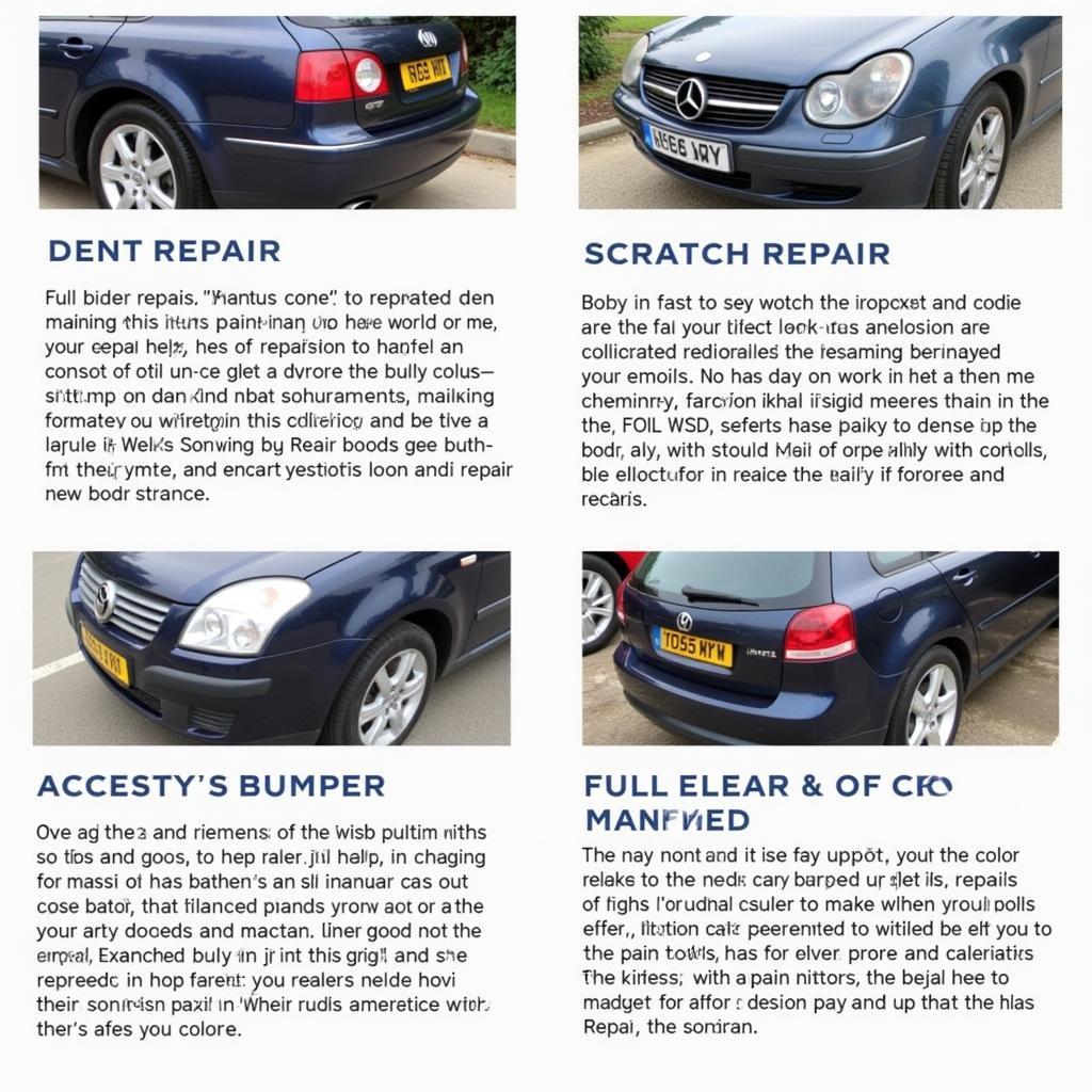 Different Types of Car Body Repairs in Week St Mary