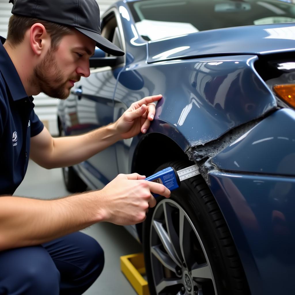 Assessing car body damage in Warlingham