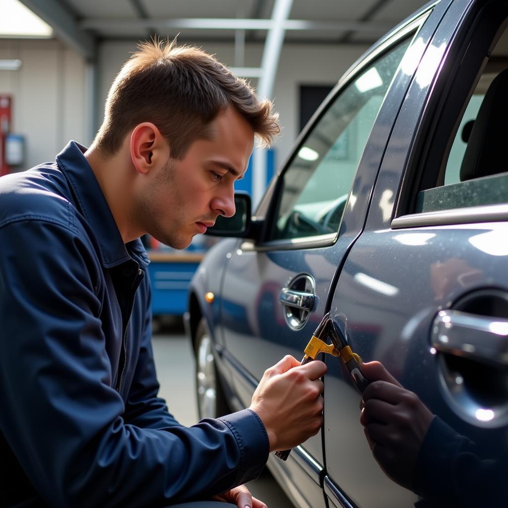 Assessing car body damage in Wednesbury