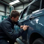 Assessing car body damage in Woolston Southampton