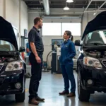 Inspecting a Car Body Repair Workshop