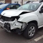 Car with Collision Damage in Belper