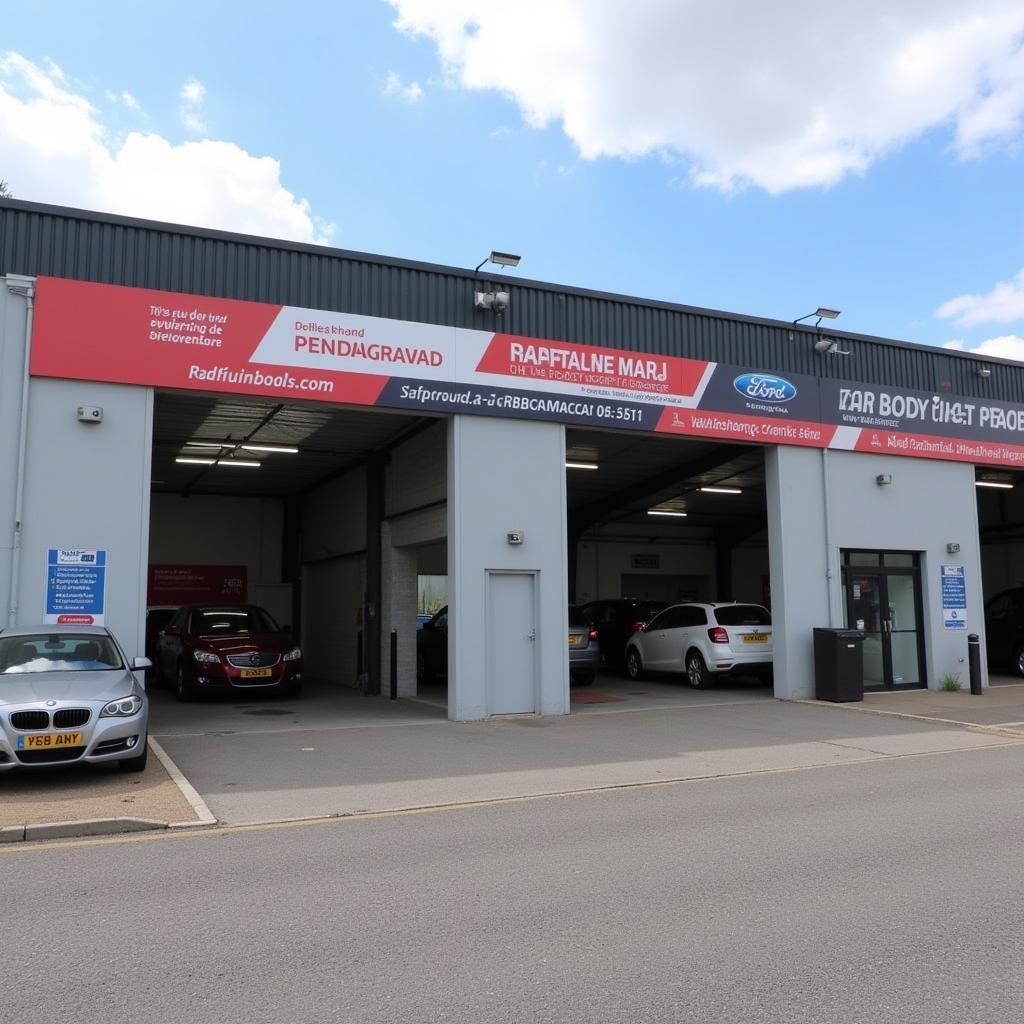 Car Body Repair Shop Exterior in Martlesham