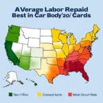 Car Body Shop Labor Rates by Region