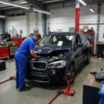 Car body repair process in a Rotherham shop