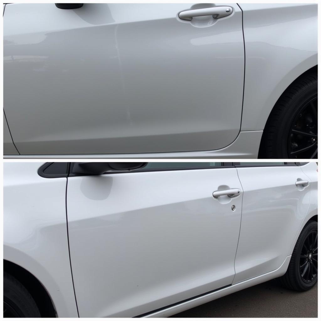 Car Body Work Repairs Chesterfield: Dent Repair Example