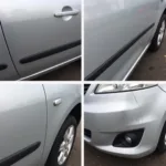 Car bodywork damage in Warrington, showcasing various types of damage like dents, scratches, and bumper damage.