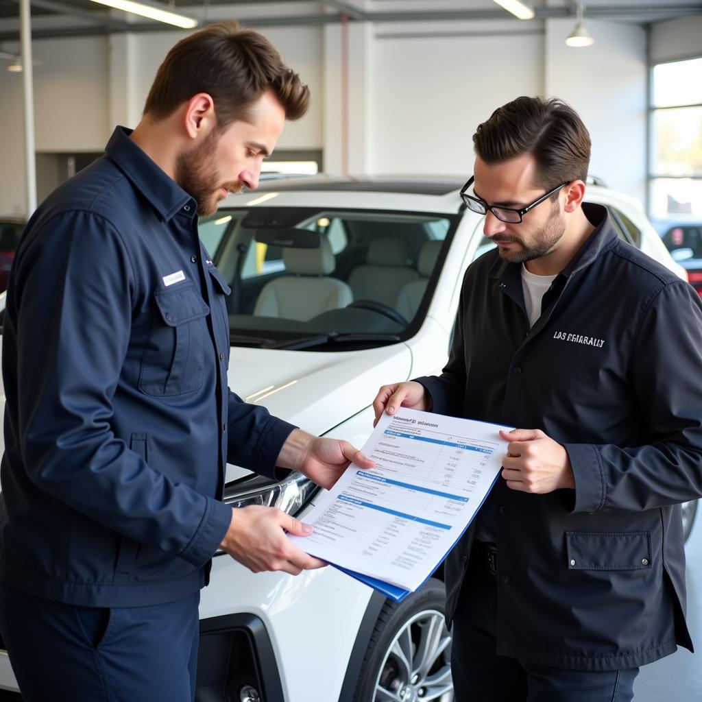 Getting a cost estimate for car bodywork repair in Cambridge.