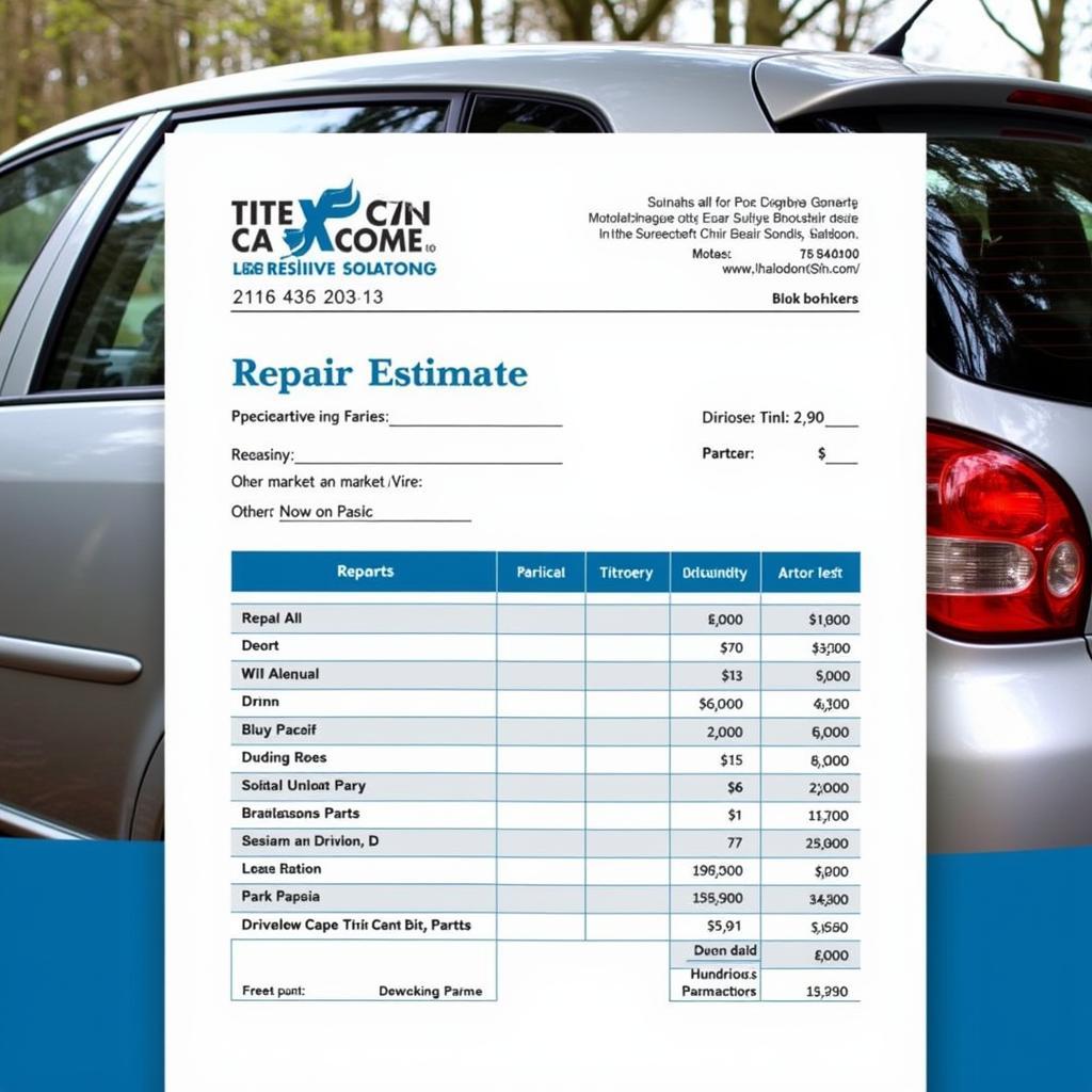 Car Bodywork Repair Estimate in Shaldon