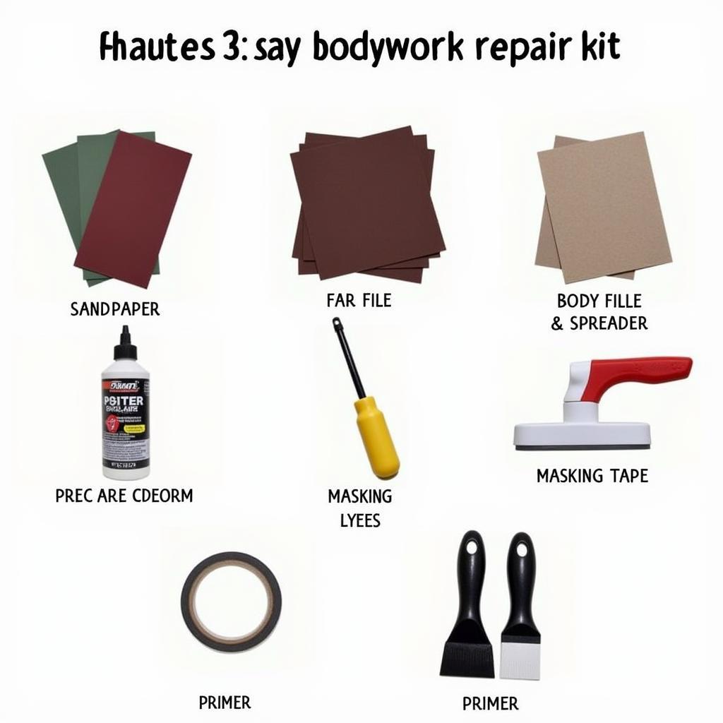 Essential Tools in a Car Bodywork Repair Kit