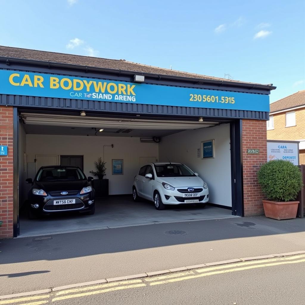 Car bodywork repair shop exterior near Grave Lane Marden Kent