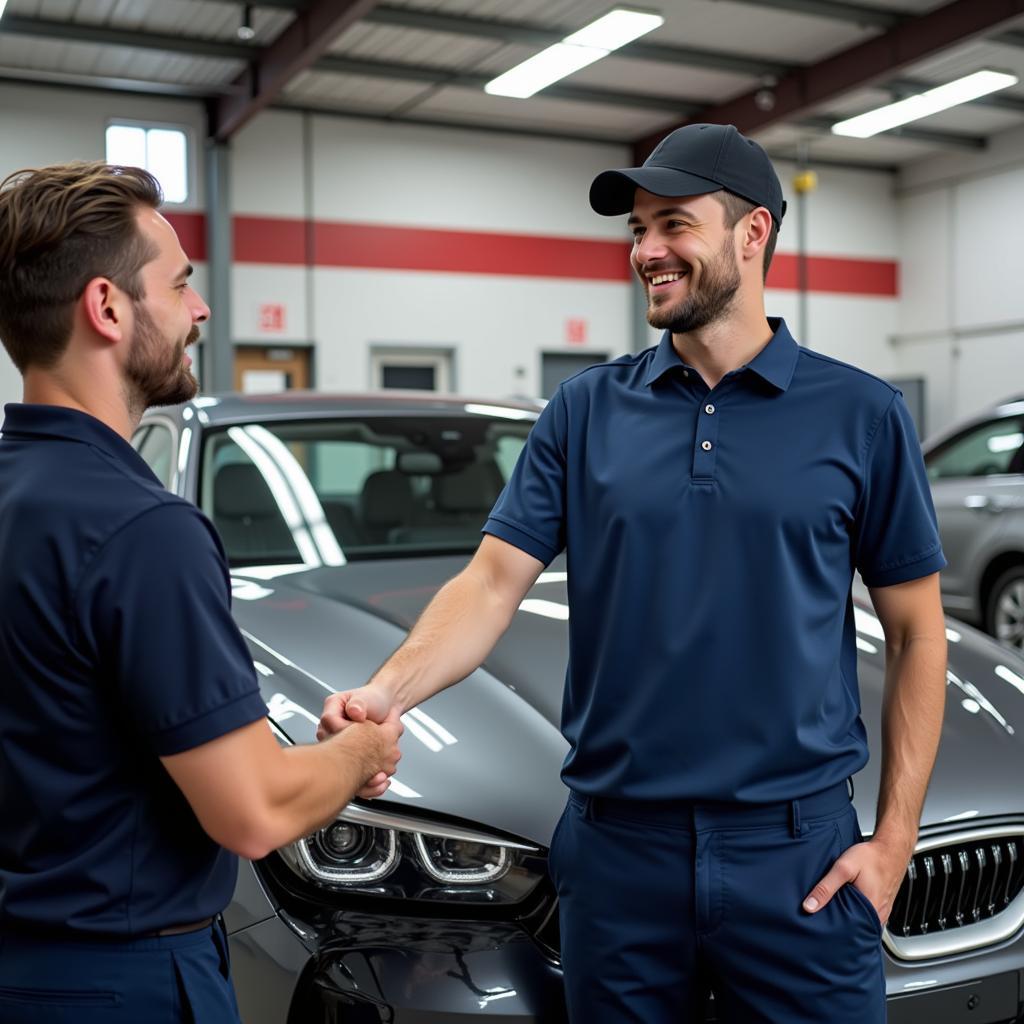 Final Inspection of Repaired Car Bodywork in Stowmarket