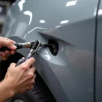 Car Bodywork Repairs Farnham: Example of a dent repair process