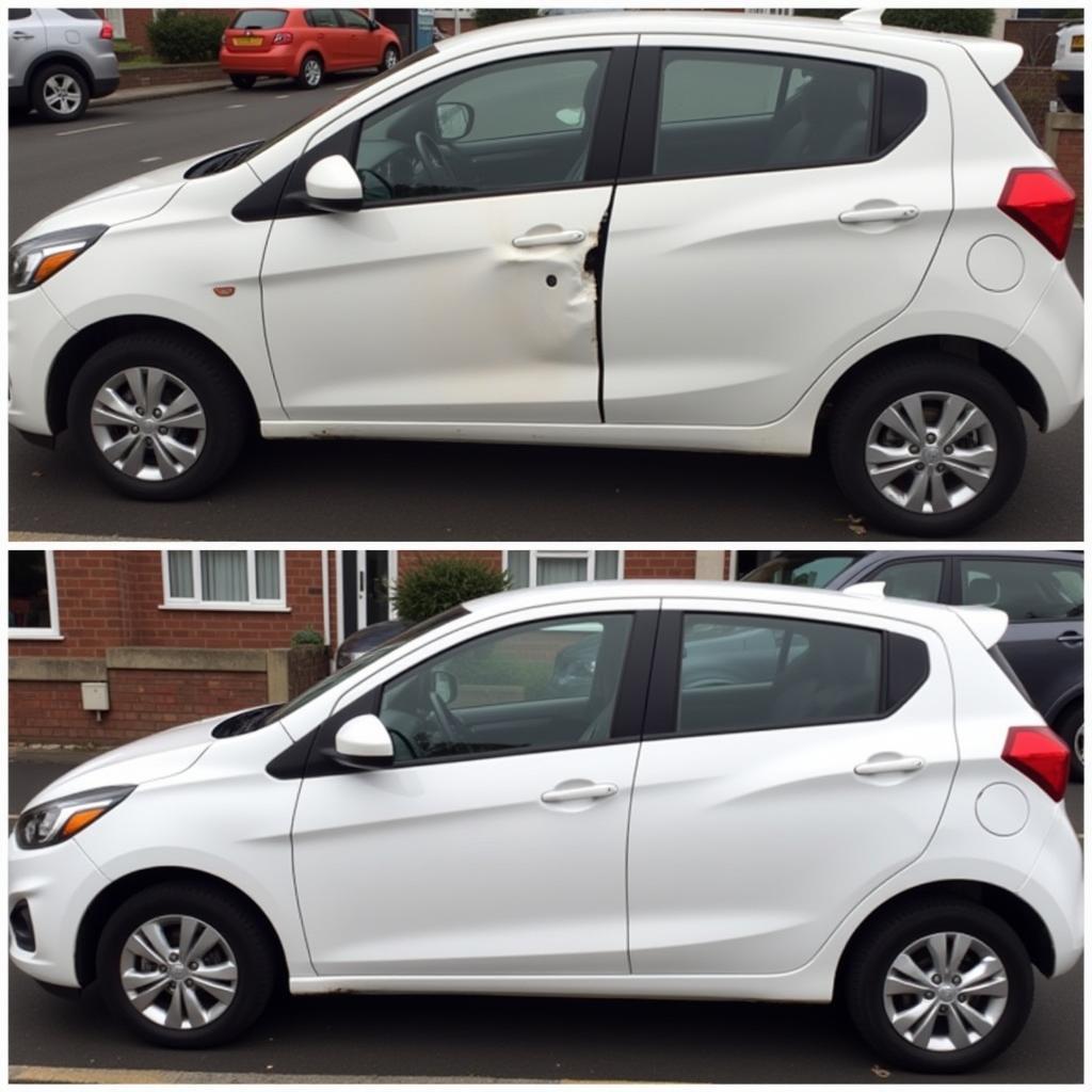 Before and After Car Bodywork Repair in St Albans