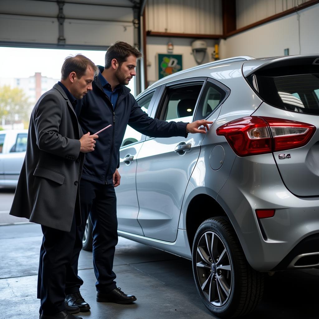 Quality check after car bodywork repair in Stirling