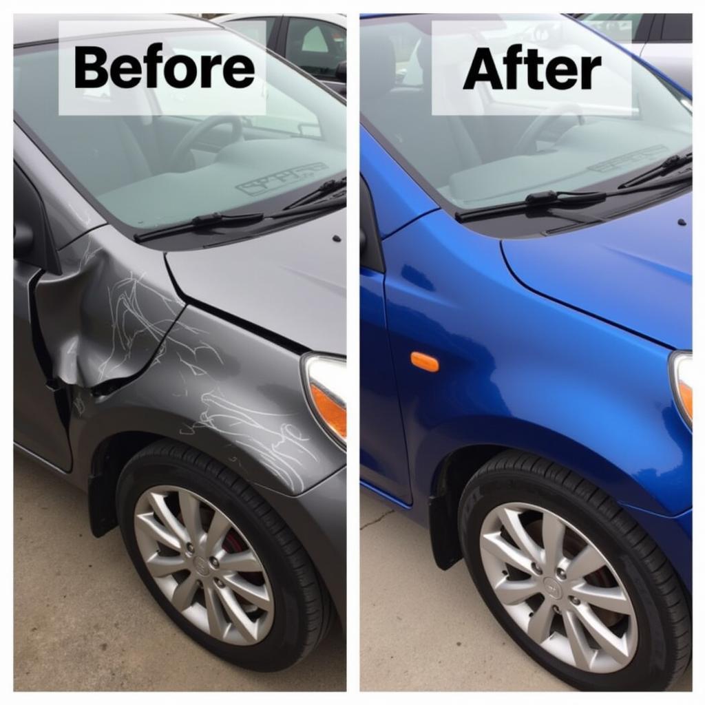 Before and After Car Bodywork Repairs in Whitstable