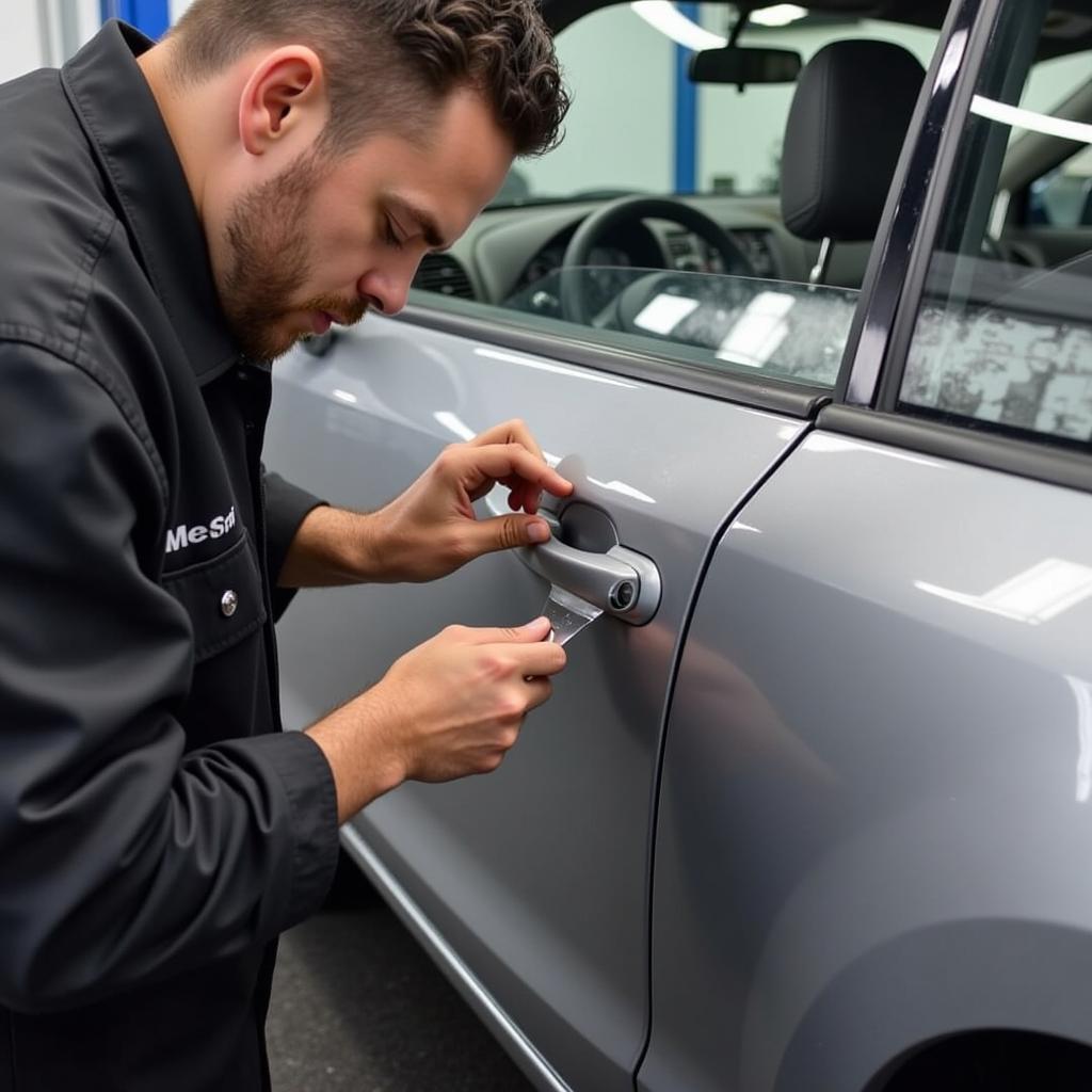 Dent Removal on a Car in Halesworth